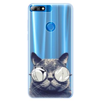 Silikonové pouzdro iSaprio - Crazy Cat 01 - Huawei Y7 Prime 2018