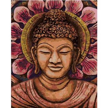 Diamondi - Diamantové malování - ORANŽOVÝ BUDDHA, 40x50 cm, Vypnuté plátno na rám (604940B)