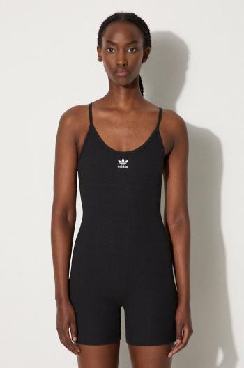 Kombinéza adidas Originals Essentials RIB Onesie černá barva, s kulatým výstřihem, JC6212