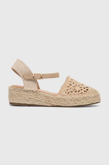 Espadrilky Answear Lab béžová barva, na klínku