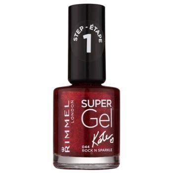 Rimmel Super Gel By Kate gelový lak na nehty bez užití UV/LED lampy odstín 044 Rock n Sparkle 12 ml