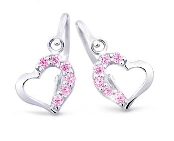 Cutie Jewellery Něžné dětské náušnice z bílého zlata C2757-10-X-2 růžová