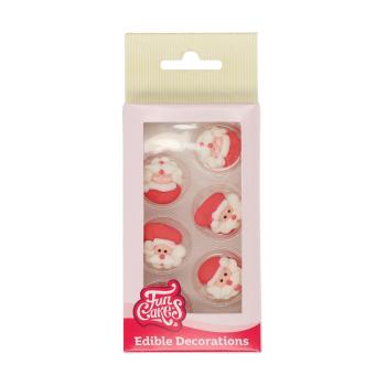 Cakesupplies Cukrové vánoční zdobení - Santa Claus 12 ks