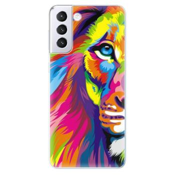 Odolné silikonové pouzdro iSaprio - Rainbow Lion - Samsung Galaxy S21+