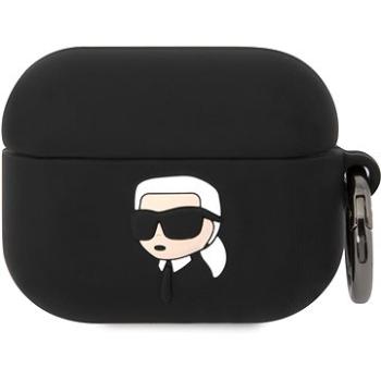 Karl Lagerfeld 3D Logo NFT Karl Head Silikonové Pouzdro pro Airpods Pro Black (KLAPRUNIKK)