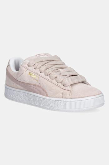 Kožené sneakers boty Puma Suede XL béžová barva, 395205