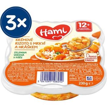 Hami Talířek Krémové rizoto s mrkví a hráškem 3× 230 g (8590340121425)