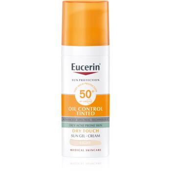 Eucerin Sun Oil Control Tinted krémový gel na opalování SPF 50+ odstín Light 50 ml