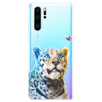 Odolné silikonové pouzdro iSaprio - Leopard With Butterfly - Huawei P30 Pro