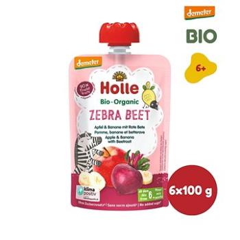 HOLLE Zebra Beet-BIO  jablko   banán a červená řepa 6× 100 g (7640161876996)