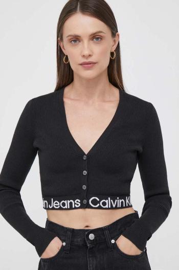 Kardigan Calvin Klein Jeans dámský, černá barva, lehký