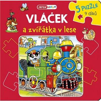 Vláček a zvířátka v lese: 5 puzzle 9 dílků (978-80-7547-520-6)