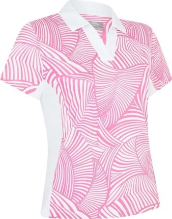 Callaway Stencil Floral Womens Cheeky Pink S Polo košile