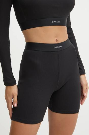 Šortky Calvin Klein Underwear černá barva, high waist, 000QS7216E