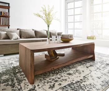 Konferenční stolek Live Edge 130x60 cm akácie hnědá