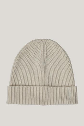 ČEPICE GANT WOOL RIBBED BEANIE CREAM