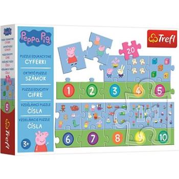 Trefl Vzdělávací puzzle Čísla Prasátko Peppa 20 dílků (5900511155792)