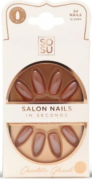 SOSU Cosmetics Umělé nehty Chocolate (Salon Nails) 24 ks