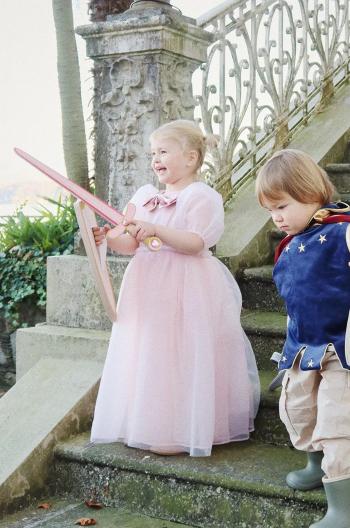 Dívčí šaty Konges Sløjd PRINCESS DRESS COSTUME růžová barva, mini, KS101774