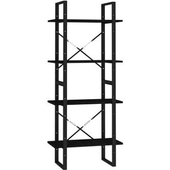 Shumee  se 4 policemi černá 60×30×140 cm masivní borovice, 806446 (806446)