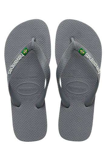 Žabky Havaianas BRASIL LOGO šedá barva, 4110850.5002