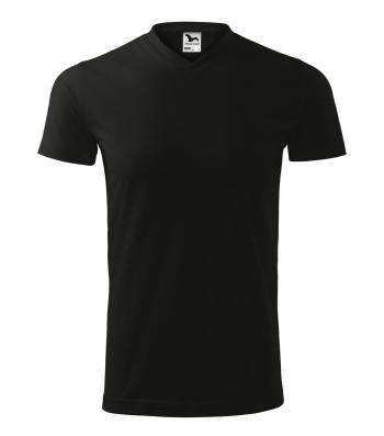 MALFINI Tričko Heavy V-neck - Černá | XXXL