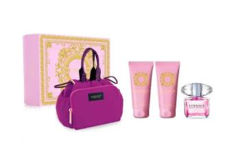 Versace Bright Crystal - EDT 90 ml + tělové mléko 100 ml + sprchový gel 100 ml + kosmetická taštička