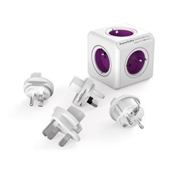 PowerCube Rewirable + Travel Plugs fialový