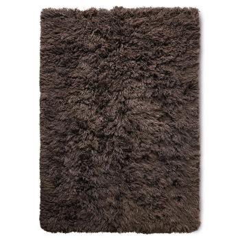 Hnědý nadýchaný vlněný koberec Fluffy rug espresso - 200*300 cm TTK3121