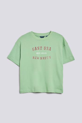 TRIČKO GANT D1. GANT USA SS T-SHIRT EUCALYPTUS GREEN