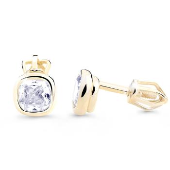 Cutie Jewellery Náušnice ze žlutého zlata se zirkony Z8029-30-10-X-1