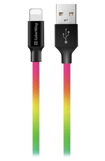 Colorway Datový Kabel USB-Apple Lightning/ 2.4A/ 1m/ Multicolor