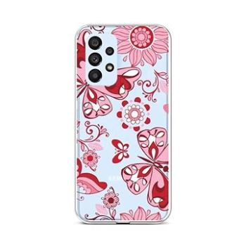 TopQ Kryt Samsung A53 5G silikon Pink Butterfly 72353 (Sun-72353)