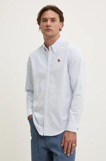 Košile Abercrombie & Fitch pánská, modrá barva, regular, s límečkem button-down, KI125-4285