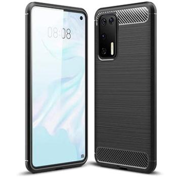 Carbon Case Flexible silikonový kryt na Huawei P40, černý (HUR99025)