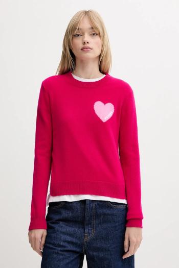 Kašmírový sveter FROM FUTURE ružová farba, ľahký, WPR01195