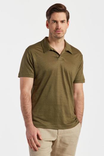 POLOKOŠILE GANT LINEN SOLID SS POLO JUNIPER GREEN