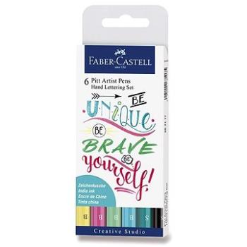 Popisovače Faber-Castell Pitt Artist Pen Hand Lettering, 6 barev (4005402671168)