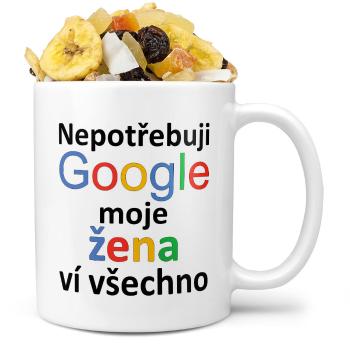 Hrnek Google - Žena (Náplň hrníčku: Tropická směs)