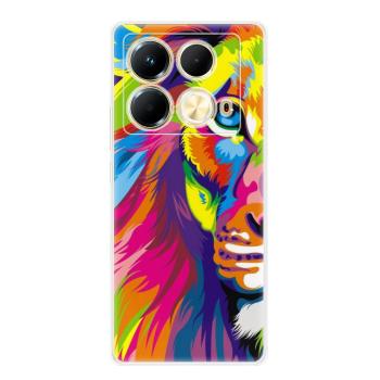 Odolné silikonové pouzdro iSaprio - Rainbow Lion - Infinix Note 40