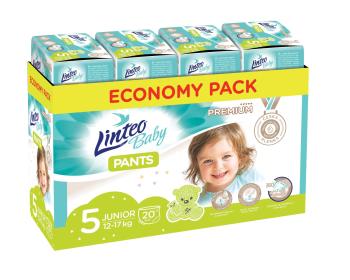 Linteo Baby Pants PREMIUM 5 Junior 12-17 kg plenkové kalhotky 160 ks