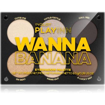 Inglot PlayInn Eyeshadow Palette paletka očních stínů odstín Wanna Banana 7,4 g