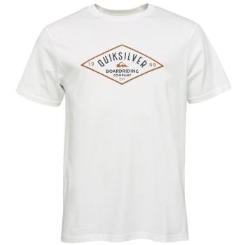 Quiksilver DIAMOND LOGO SS Pánské bavlněné triko, bílá, velikost