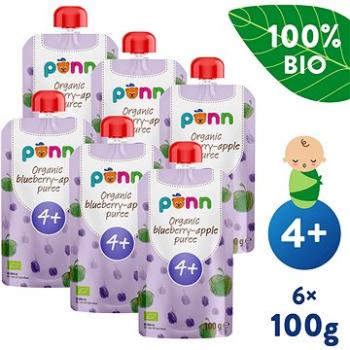 SALVEST Ponn BIO Jablko s borůvkami 6× 100 g (4740073075807)