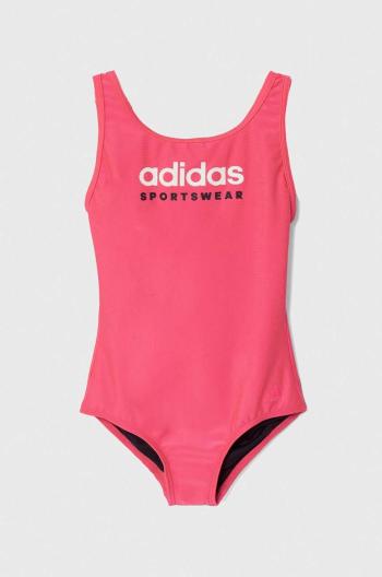 Jednodílné dětské plavky adidas Performance SPW UBSUIT KIDS růžová barva