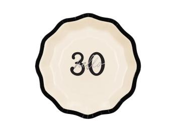 Papír tányérok - ''Hello 30'' 18 cm