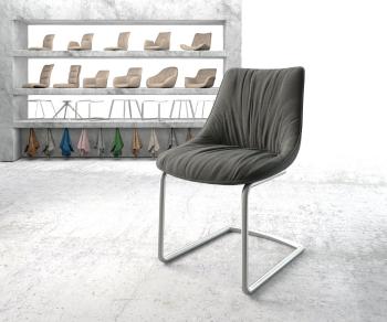 Houpací židle Elda-Flex Textured Fabric Anthracite Cantilever