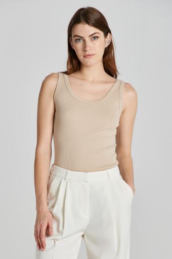 TOP GANT SLIM RIBBED TANK TOP DRY SAND