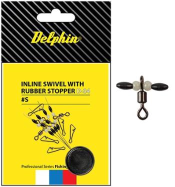 Delphin obratlík inline swivel with rubber stopper 10 ks