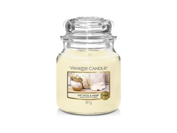 Yankee Candle Aromatická svíčka Classic střední Soft Wool & Amber 411 g